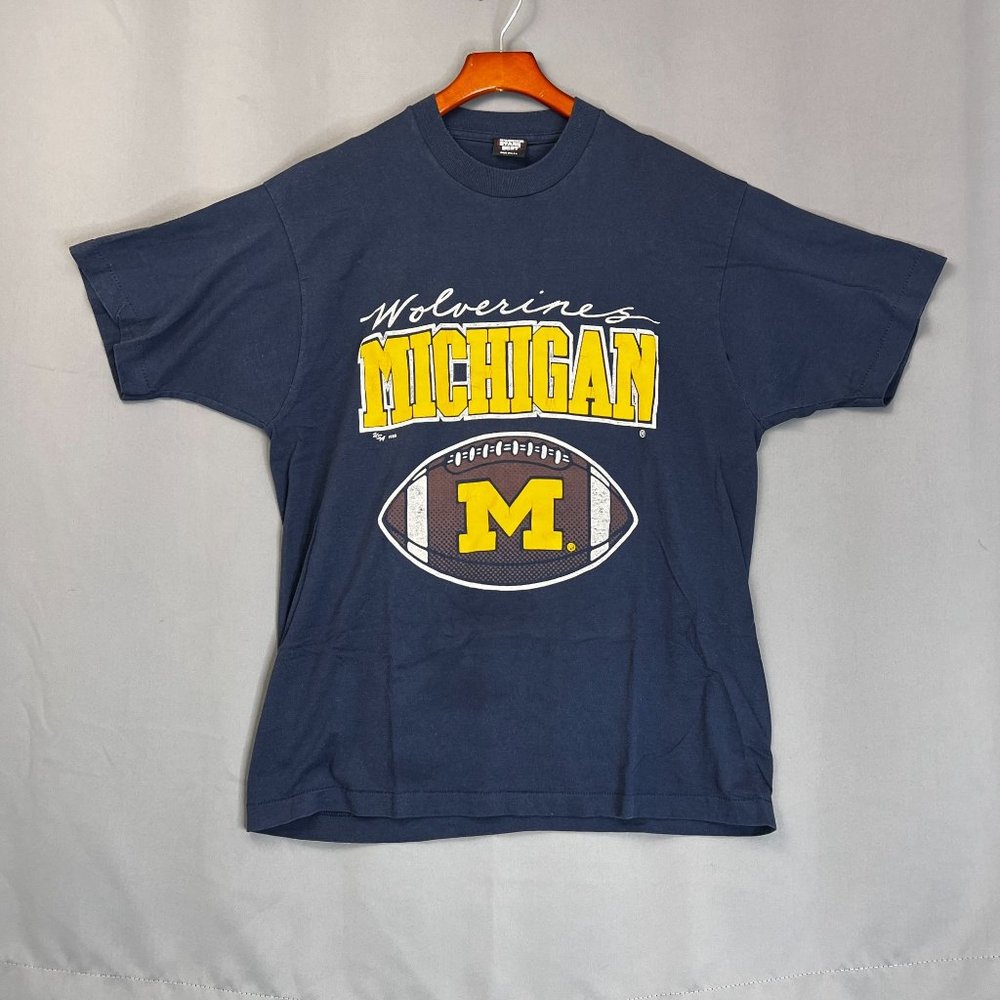 Vintage Michigan Wolverines Sz XL 1988 Tee Shirt Screen Star Tag Single Stitch